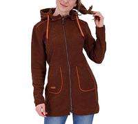 Deproc Active Damen Damen Übergangsjacke Windbreaker mit Kapuze Kennewick Ii Strickfleecejacke, Brown, 46 EU