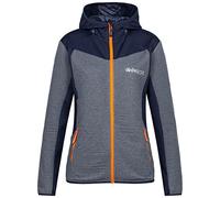 Deproc Active Damen Elm Women's Knitted Jacket With Light Hood Breathable Transition Jacket Windbreaker Strickfleecejacke, Navy, 40 EU