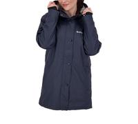 Deproc Active Damen Friesennerz Regenmantel Mit Kapuze Gefüttert Wasserdicht Wetterfest Übergangsjacke New Ellesmere Regenjacke, Navy, 36 EU
