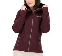 DEPROC-Active Damen Mit Stehkragen Übergangsjacke Windbreaker Wohlfühljacke Glory May Strickfleecejacke, Berry, 36 EU