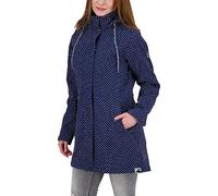Deproc Active Damen Softshellmantel Kurzmantel mit Kapuze Gefüttert Übergangsjacke Twin Peak DT Softshelljacke, Navy, 46