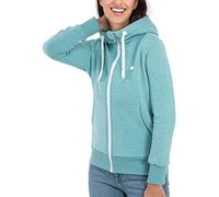 Deproc Active Damen Sweatjacke mit Kapuze Kapuzenjacke Zip Fleecejacke Windbreaker Hoodie mit Reißverschluss FinjaCMYK Kapuzenpullover, Türkis, 70