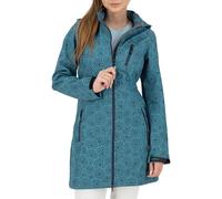 DEPROC-Active Damen Übergangsjacke Shelby Long, Wind- & Wasserabweisend, Outdoorjacke, Kurzmantel Für Frühling Herbst Softshellmantel, Navy, 46 EU