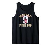 Der Beste Pittie Dad im Vintage-Stil Lustiger Goofy Pitbull Daddy Tank Top