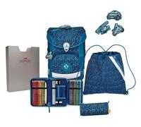 DER DIE DAS leichter Schulranzen, ErgoFlex Easy Blue Speed Set 5-teilig, ca. 20,5 l Volumen, ca. 950 g Gewicht