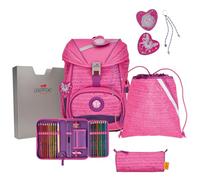 DER DIE DAS leichter Schulrucksack, ErgoFlex Pretty Unicorn Set 5-teilig, ca. 22 l Volumen, ca. 800 g Gewicht