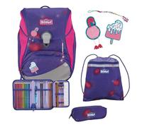 Der echte Scout sicherer Schulrucksack, Alpha DIN Summer Set 4-teilig, ca. 20 l Volumen, ca. 1.200 g Gewicht (ohne abnehmbare Elemente)
