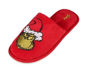 Der Grinch Damen Hausschuhe/Kappen, rot, Velours Hausschuhe (Rot, EU Schuhgrößensystem, Erwachsene, Herren, Numerisch (von/bis), M, 40, 41)