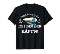 Der Käptn Hat Immer Recht Kapitän Mütze Bootsführerschein T-Shirt
