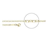 Der Kettenmacher Damen Halskette Ankerkette aus Sterlingsilber in der Farbe Gold, Länge: 45cm, A1-45G