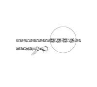 Der Kettenmacher Damen Halskette Königskette Diamantiert aus Sterlingsilber in der Farbe Silber, Länge: 55cm, KÖ1-55S