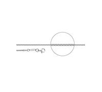 Der Kettenmacher Damen Halskette Koreanerkette Diamantiert aus Sterlingsilber in der Farbe Silber, Länge: 60cm, C2-60S