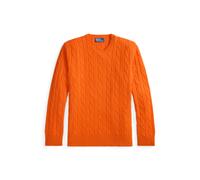Der legendäre Kaschmirpullover mit Zopfmuster XXL Orange