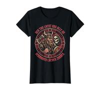 Der Tod lacht Uns alle an Wikinger Runen Vintage Viking Preisgünstiges Grafik-T-Shirt, Damen, Schwarz, XS