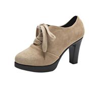 Der vielseitige Slipper mit Absatz, breitem Riemen bequemem Blockabsatz eignet Sich für Elegante Alltagsoutfits. (Khaki, 41)