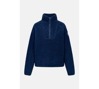 Fleecejacke DERBE "Kuschelby Troyer", Damen, Gr. 40, navy peony, Obermaterial: 100% Polyester, Basic, normal, Jacken Fleecejacke, Fleecepullover, Halfzip, warm, gemütlich (63703106-40) navy peony