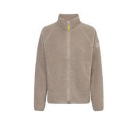 Fleecejacke DERBE "Kuschelby", Damen, Gr. 36, cobblestone, Obermaterial: 100% Polyester, casual, relaxed fit, Langarm Raglanärmel normaler Saum, Jacken, Kuschelige Damen Fleece Jacke aus nachhaltigen