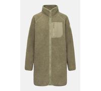 Derbe Damen Fleecejacke Kuschelby Long Hellgrün Oliv Teddy Grün