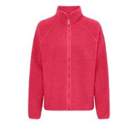 Fleecejacke DERBE "Kuschelby", Damen, Gr. 38, rot (azalea), Obermaterial: 100% Polyester, casual, relaxed fit, Langarm Raglanärmel normaler Saum, Jacken, Kuschelige Damen Fleece Jacke aus nachhaltigen