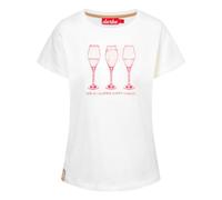 derbe Damen Rundhalsshirt T-Shirt Die Klügere, Farbe:Creme, Größe:M, Artikel:-023 Off White