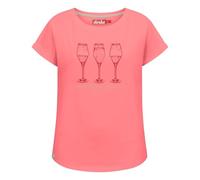 derbe Damen Rundhalsshirt T-Shirt Die Klügere, Farbe:Koralle, Artikel:-0386 Sugar Coral, Größe:L
