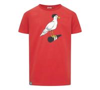 derbe Herren Rundhalsshirt T-Shirt Sturmmöwe, Farbe:Rot, Artikel:-030/010 red/Navy, Größe:XL