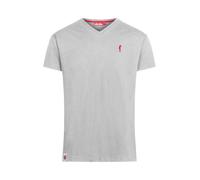 derbe Kurzarm T-shirt Print „Basic Kippes“ Grey 3XL