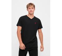 derbe Kurzarm T-shirt Print „Basic Kippes“ Schwarz M