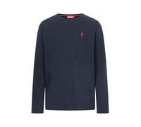 Langarmhemd DERBE "Basic Kippes" Gr. S, Normalgrößen, blau (navy) Herren Hemden (35758027-S) navy