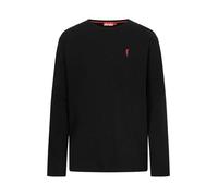 Langarmhemd DERBE "Basic Kippes" Gr. S, Normalgrößen, schwarz Herren Hemden (52462249-S) schwarz