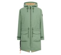 Derbe Phoebholm Dog - Damen Parka hedge green/caramel 44