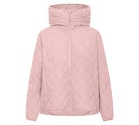 Steppjacke DERBE "Quiltby Short", Damen, Gr. 40, coral blush, Obermaterial: 100% Polyester; Futter: 100% Polyester, Basic, normal, Bündchen, Jacken Steppjacke, Wasserabweisend, Kapuze, 2-Wege Reisßver