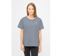 Derbe T-Shirt Ankersmile Damen Blau Weiß Streifenshirt GOTS Organic Blau XL