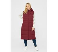 Derbe Vestholm Long - Steppweste tibetan red/check 42
