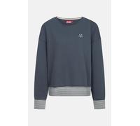 Derbe Sweatshirt Robbenschnute Striped Damen Blau Crewneck GOTS Blau XS