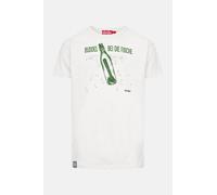 derbe Herren T-Shirt Oberteil Rundhalsshirt Fischbuddel, Farbe:Weiß, Artikel:-023 Off White, Größe:L