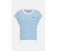 Derbe T-Shirt Interstriped Damen Weiß Blau Blau L