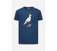 Derbe T-Shirt Sturmmöwe Herren Blau Grau GOTS Organic Blau L