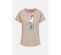Derbe T-Shirt Sturmmöwin Damen Beige GOTS Organic Beige XXL