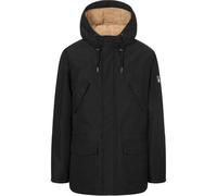 Winterjacke DERBE "Festholm", Herren, Gr. 3XL, schwarz (schwarz, caramel), Obermaterial: 100% Polyester. Füllung: 100% Polyester. Futter: 100% Polyester, normal, Windstopperbündchen, Jacken Winterjack