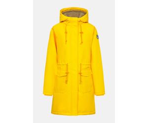 Derbe Winterjacke Friese Festholm 90er Damen Gelb Warm Gefüttert Grau 42