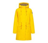 Derbe Winterjacke Friese Festholm 90er Damen Gelb Warm Gefüttert Grau 38