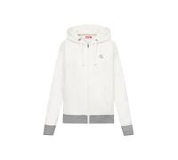 Derbe Sweatjacke Robbenschnute Striped Damen Weiß Zip Hoodie Weiß