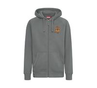 Derbe Sweatjacke Walross Herren Grau Zip Hoodie Grau