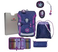 DerDieDas ErgoFlex Easy Exclusive LED - Schulranzen Set 5 tlg. 950g (Dancing Star)
