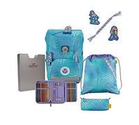 DerDieDas ErgoFlex Easy LED Schulranzen-Set 5-teilig blau