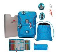 derdiedas Schulranzen Set 5-TLG. ErgoFlex Easy Superflash Blue Ice