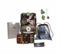 DerDieDas ErgoFlex Exklusiv "LED" Schulrucksack-Set 5-teilig mit Sportbeutel Cyber Dino