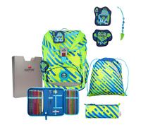 DerDieDas Schulranzen Set ErgoFlex Easy (5 tlg. ), Neon Set Monster