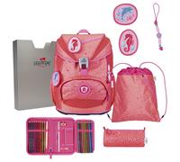 DerDieDas ErgoFlex Light Superflash Schulranzen Set Coral Reef